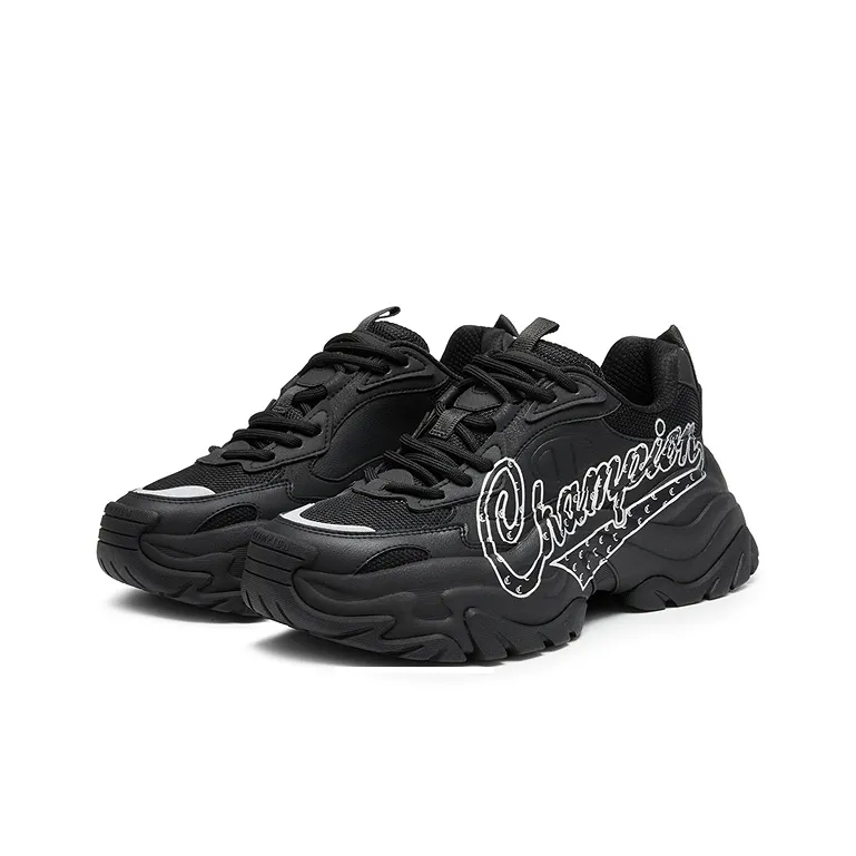 Champion Thousand Layer Shoes Low Top Chunky Sneakers Men's Black/Silver White-2