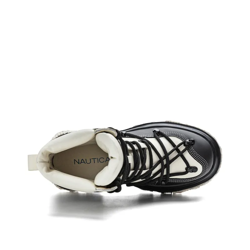 NAUTICA Short Martin Boot Women's Black White-3
