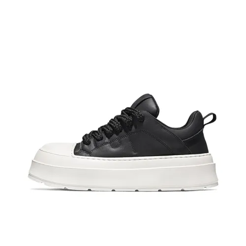 SALAXI Skateboard Shoes Men Low Top White/Black/Burgundy