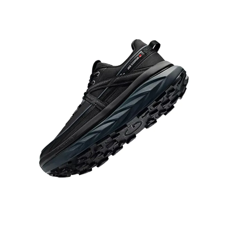 Anta Open Mountain V2 Cushioned Slip Resistant Low Top Trekking Shoes Men's Black-1