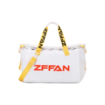ZUOFEIFAN Fabric Fitness Travel Bag Unisex White