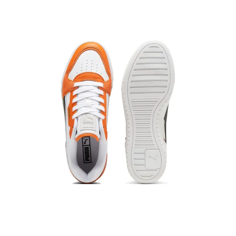 PUMA Ca Pro Anti Slip Wear Resistant Low Top Skateboard Shoes Men's White Orange-3