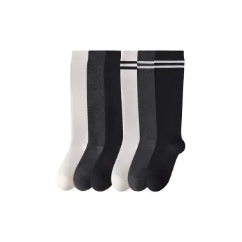 Temooues Knee High Socks Women's Combo Set