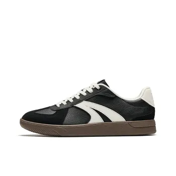 Anta German Army Trainers Wear resistant And Lightweight Low Top Skateboard Shoes Men's Black White