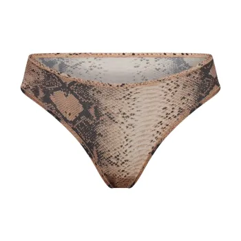 SKIMS FW24 FITS EVERYBODY CHEEKY BRIEF Underpants Women's 1 Pack CLAY SNAKESKIN PRINT/Clay Snake Skin Print