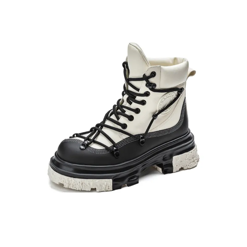 NAUTICA Short Martin Boot Women's Black White-1