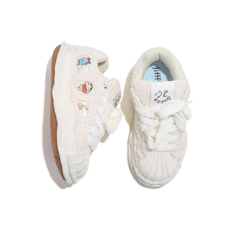 Crayon Shinchan x Jifffly Coverage Warm Slip-Resistant Low-Top Skateboard Shoes Women's-5