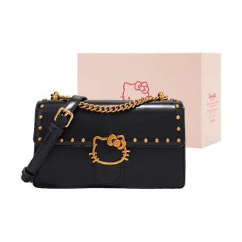 Sanrio Hello Kitty PU Crossbody Bag Shoulder Bag Regular Women's Black/Milk Tea/Ecru