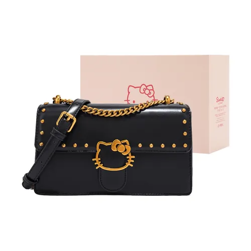 Sanrio Hello Kitty PU Crossbody Bag Shoulder Bag Regular Women's Black/Milk Tea/Ecru