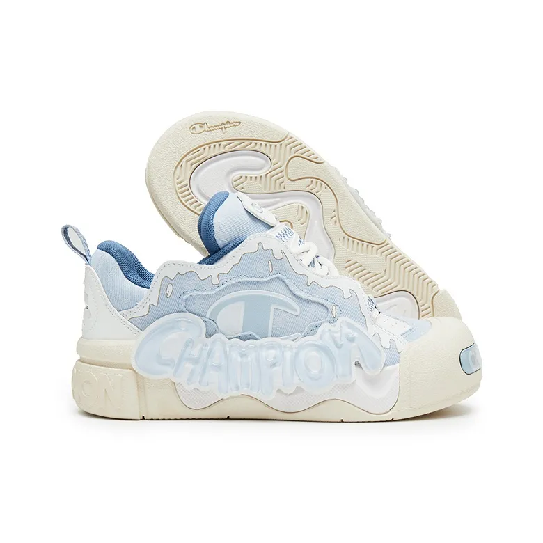 Champion Puffy Jelly Shoes Low Top Skateboard Shoes Unisex Peak Blue/Champion White-1