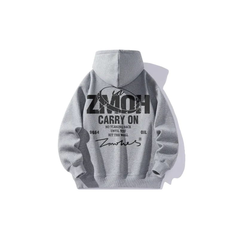 ZMOH Fleece Lined Hoodie Unisex Couple's-2