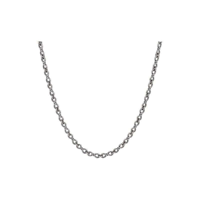 JANENG 925 Sterling Silver Necklaces Unisex Oxide Silver-1