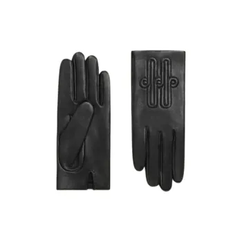 HERMES Lambskin Cashmere Other Gloves Women's Black