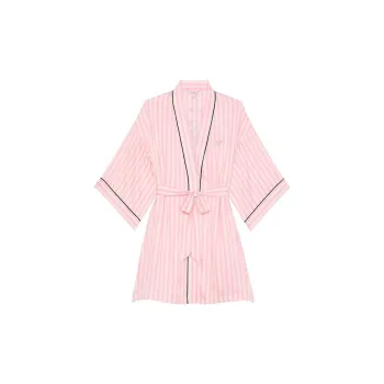 Victoria's Secret 24 Big Show Collection THE MIX Bathrobes Women's Pink Stripes
