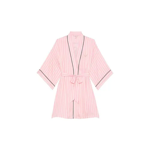 Victoria's Secret 24 Big Show Collection THE MIX Bathrobes Women's Pink Stripes