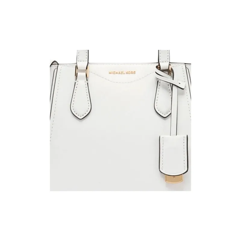 MICHAEL KORS TARYN Split Cow Leather Shoulder Bag, Crossbody Bag, Handbag Small Size Women's White-3