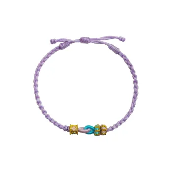 WANBAOYUANZHUBAO Fortune Bead Peach Blossom 999 Solid Gold Fixed Price Bracelets Women's