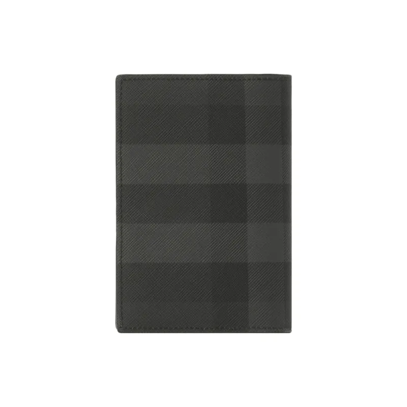 Burberry Artificial Leather Passport Holder Men's Charcoal Gray-2