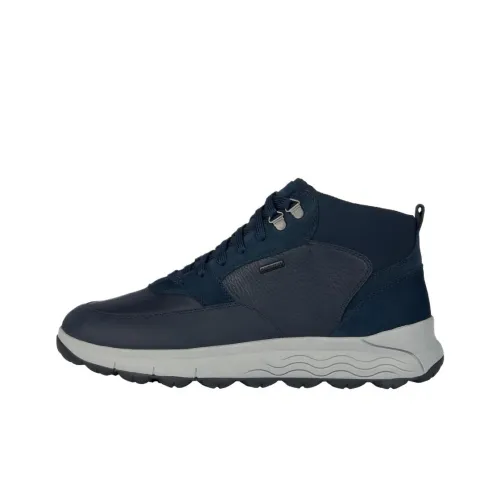 GEOX Spherica 4x4 Ab Anti-Slip Wear-Resistant Mid-Top Casual Shoes Men's Marine Blue