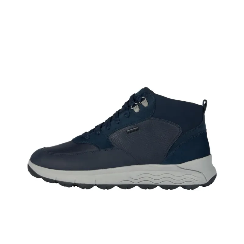 GEOX Spherica 4x4 Ab Anti-Slip Wear-Resistant Mid-Top Casual Shoes Men's Marine Blue-0