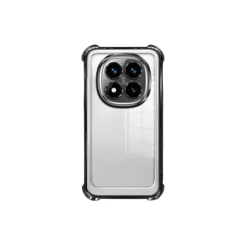 LONGYUGU Silicone Material Transparent Quad Cube Shockproof Phone Case Compatible With Redmi Note 13/12/11/10 Series