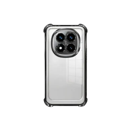 LONGYUGU Silicone Material Transparent Quad Cube Shockproof Phone Case Compatible With Redmi Note 13/12/11/10 Series