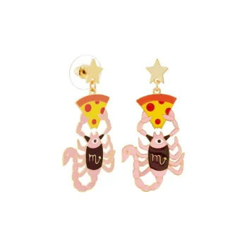 LES NEREIDES Gold Plated Stud Earrings Women's Pink