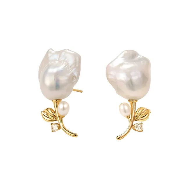 Amber Lollipop Pearl Earrings Women's-0