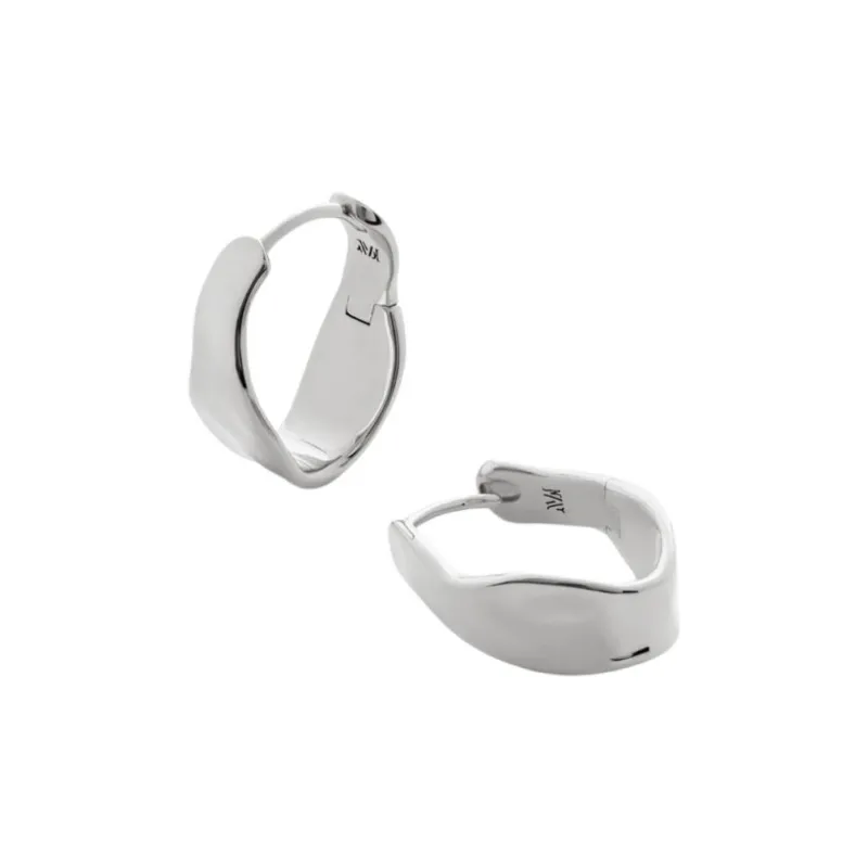 Monica Vinader Medium The Wave Hoop Earrings-1