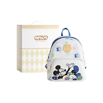 MESUCA Disney Collection Synthetic Leather Backpack Regular Unisex White Blue