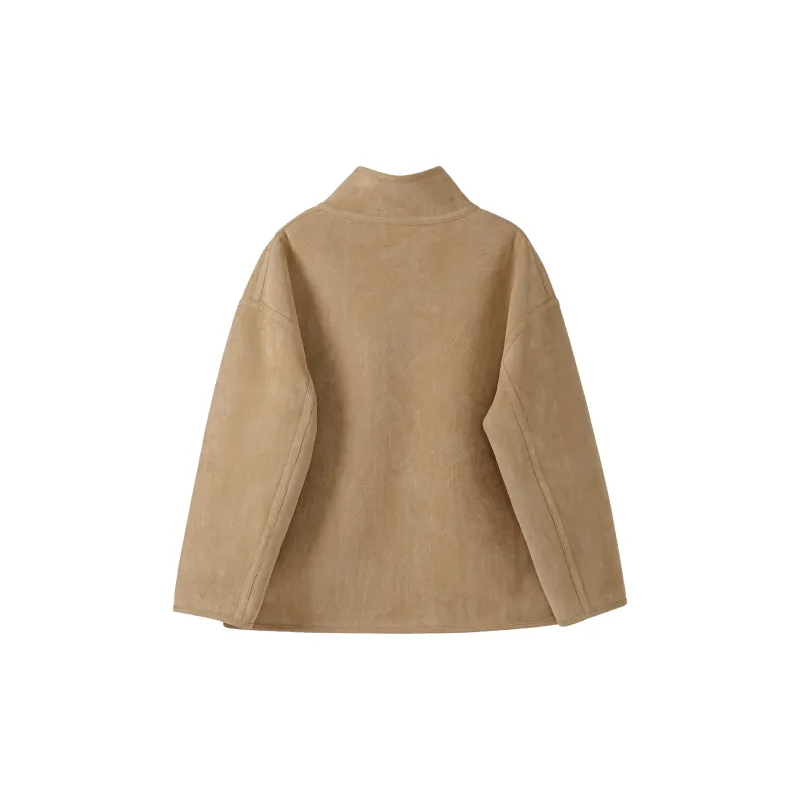 Fstudio Velvet feel Coat Women's Khaki-1