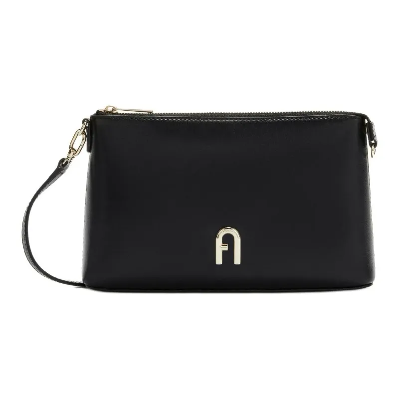 Furla Diamante Calfskin Shoulder Bag, Crossbody Bag Mini Women's Black-0