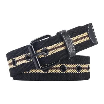 Yalu Canvas Leather Belts Unisex Width  3.8cm