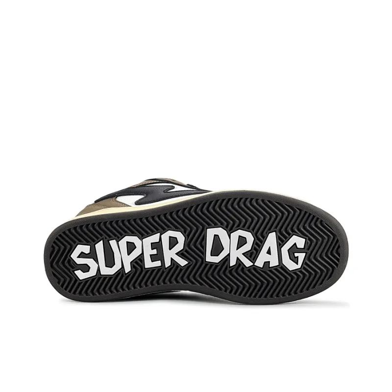 LuzaoT SUPER DRAG Puffy Shoes Coverage Anti Slip And Wear Resistant Low Top Skateboard Shoes Unisex Mocha-5