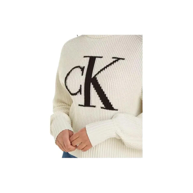 Calvin Klein Intarsia-knit Logo Roll-neck Cotton Jumper-3