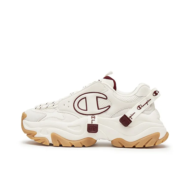 Champion Low-Top Chunky Sneakers Unisex Milk White/College Red-0