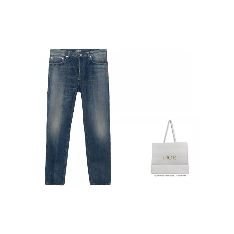 DIOR Dior Quarterly New Products Jeans Men's Blue-2