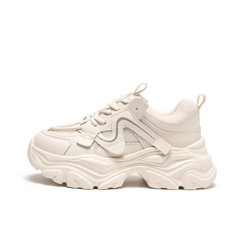Hotwind Bouncy White Sneakers Chunky Sneakers Women's-4