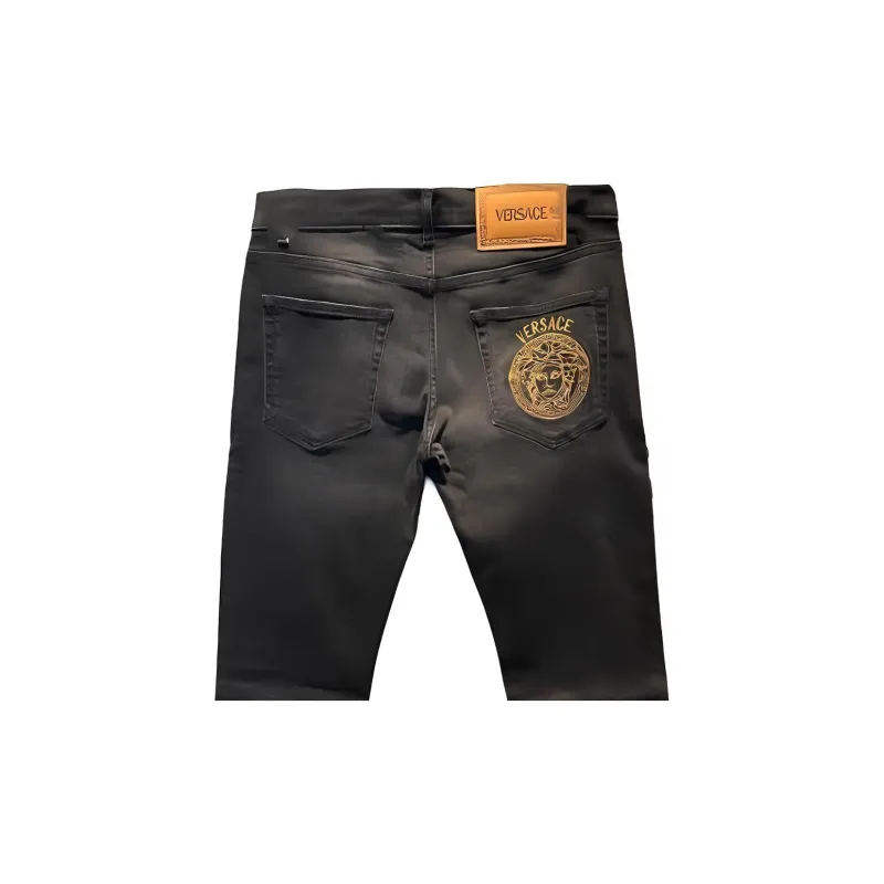 VERSACE Stretch Embroidered Logo Jeans-2
