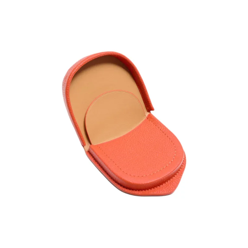 ZARA Cow Leather Coin Purse Men's Orange-3