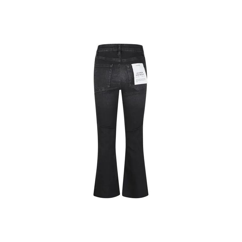 FRAME Le Crop Mini Boot Raw Fray Jeans-1