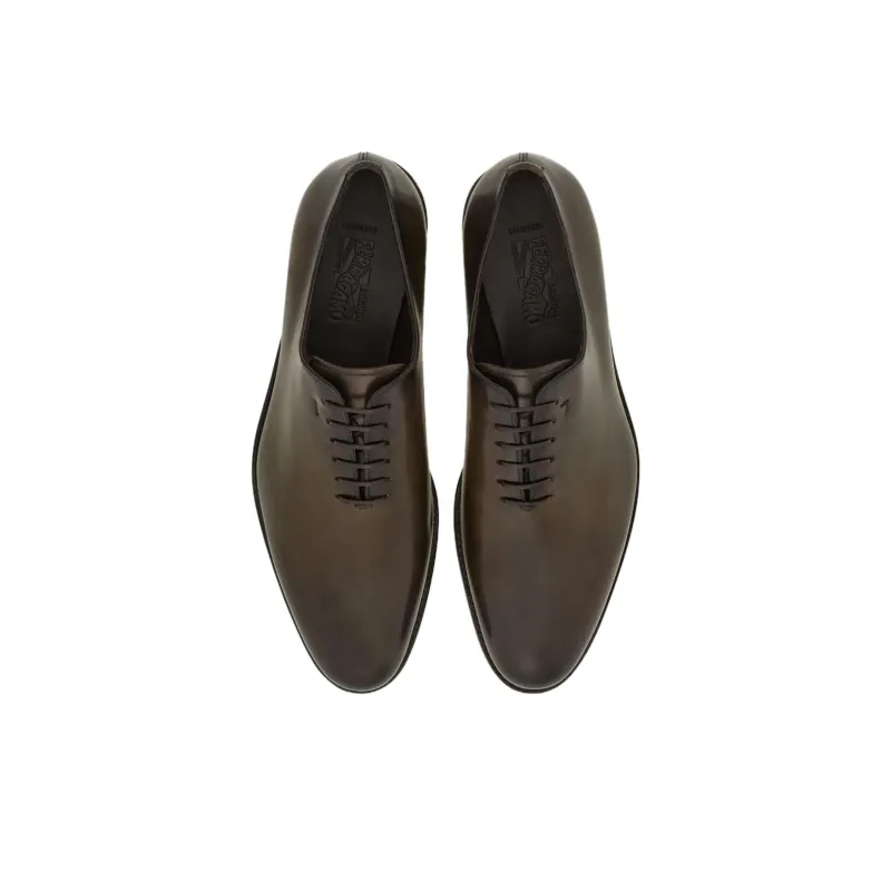 FERRAGAMO Tramezza Dress Shoes Unisex Olive Green-3