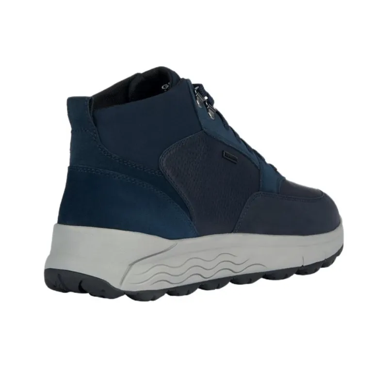 GEOX Spherica 4x4 Ab Anti-Slip Wear-Resistant Mid-Top Casual Shoes Men's Marine Blue-3