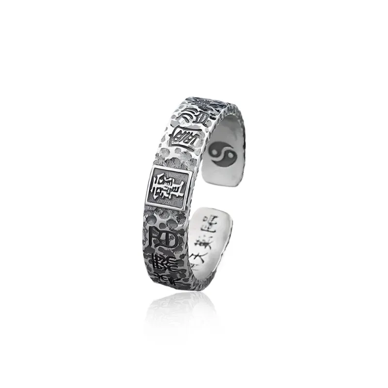 FOREVER MELODY 925 Sterling Silver Rings Men's Silver-5