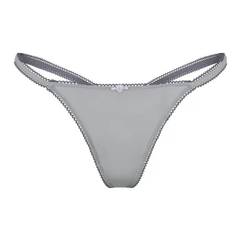 SKIMS FW24 FITS EVERYBODY PICOT TRIM STRING THONG Underpants Women's 1 Pack PACIFIC/Pacific Blue