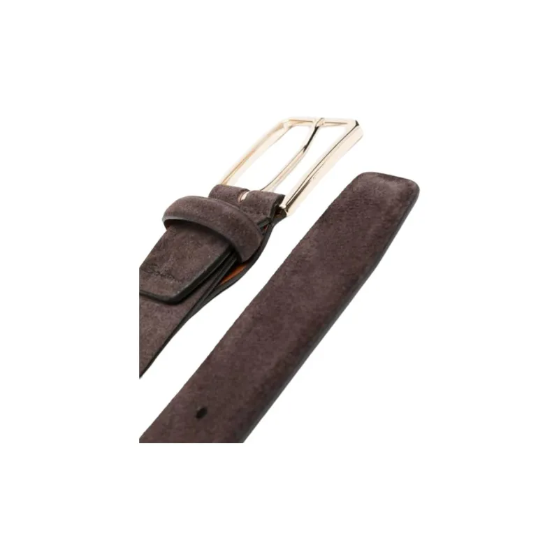 Santoni Adjustable Suede Belt-1