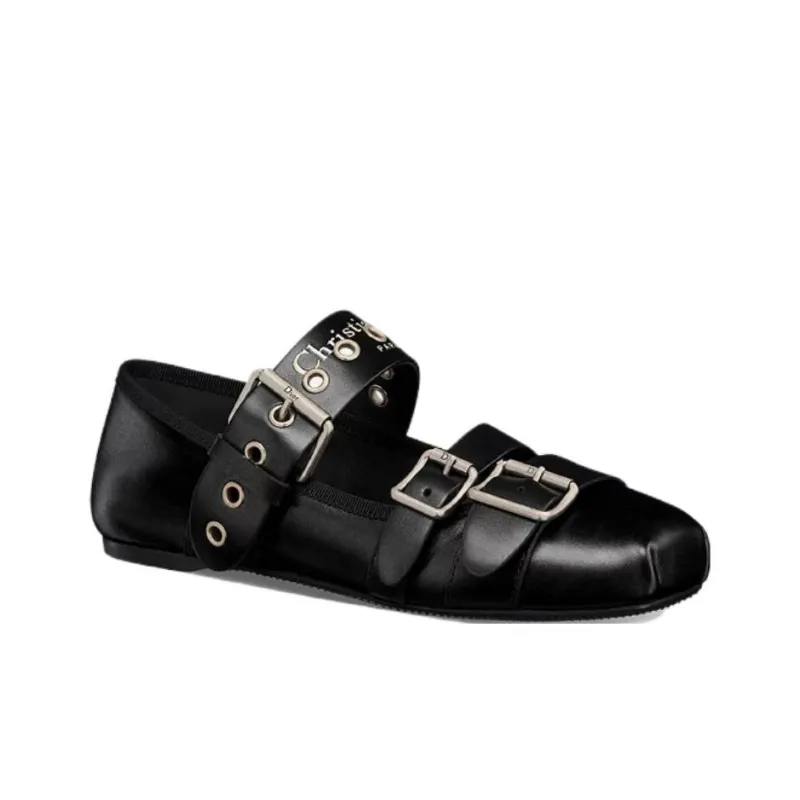 DIOR Punk Casual Single Shoes Women's Black-2