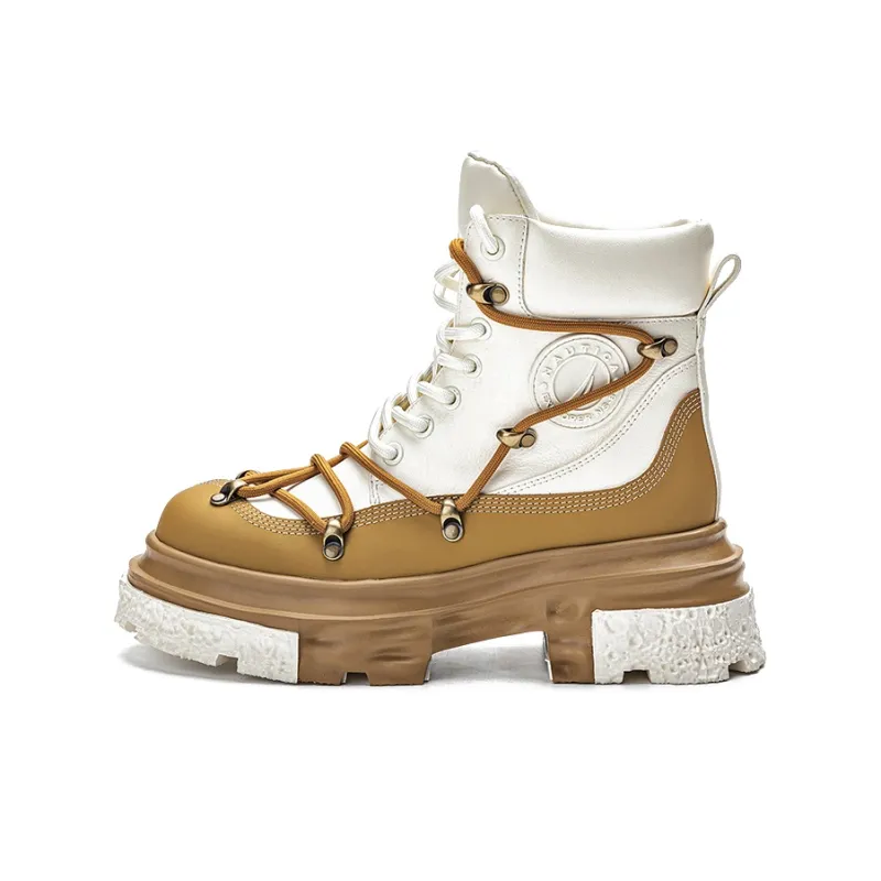 NAUTICA Short Martin Boot Women's White Khaki-0