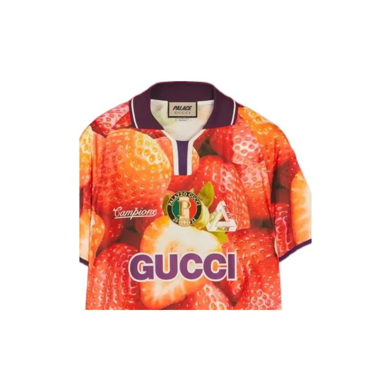 GUCCI X Palace Printed Football Technical Jersey T Shirt-2