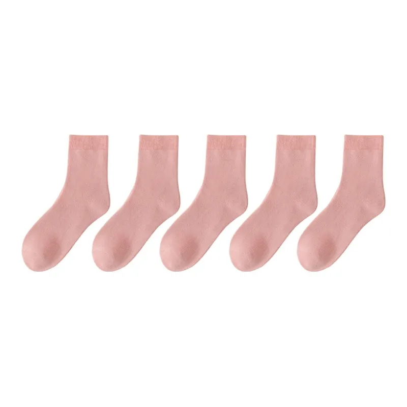 MIIOW Mid Calf Socks Women's 5 Pack-2